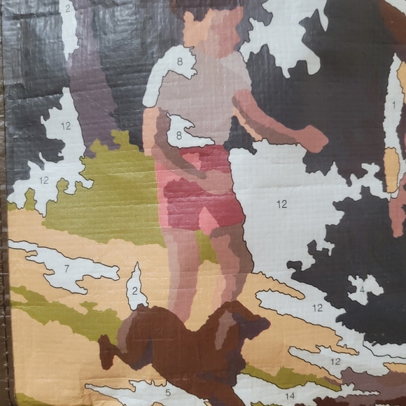 Rare Fishs Eddy Paint By Numbers Small Tote Shopper - Picture 2 of 4